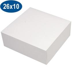 Firplast Boîte pâtissière en carton blanche 260mm x 100mm (x50) - blanc 3104400001210_0