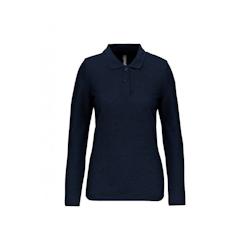 Polo manches longues femme WK. Designed To Work bleu marine T.XS WK Designed To Work - XS bleu polyester 3663938186030_0