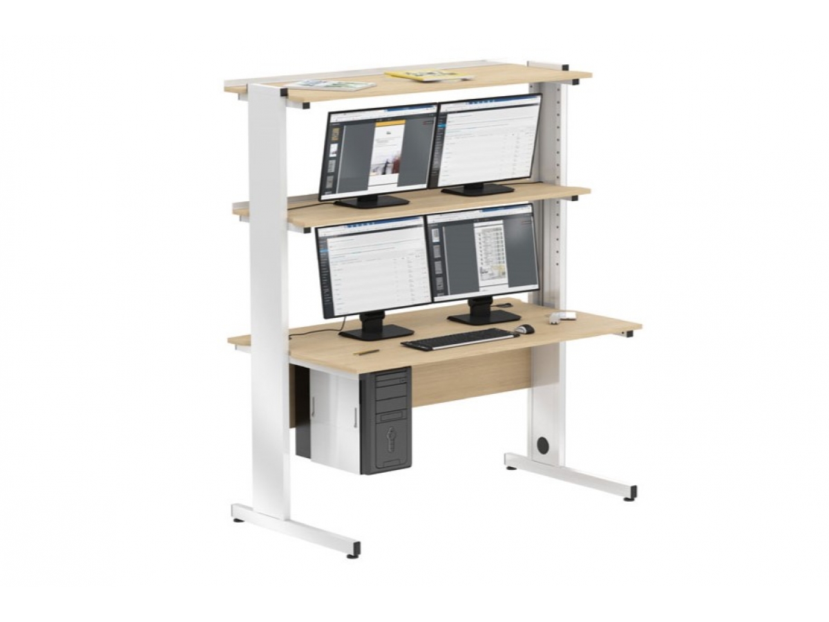 Table informatique multi-niveaux modulable pour l'aménagement des espaces techniques, salles serveurs ou laboratoires - DATA_0