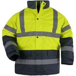 Coverguard - Parka chaude matelassée HV jaune bleu marine ROADWAY Jaune / Bleu Marine Taille XL - XL jaune 3435241701398_0