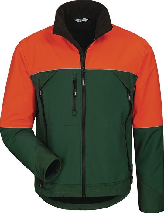 Veste en Softshell de forestier SANDDORN taille L verte/orange 94 % PES, 4 % élasthanne, laminé 3 couch ELYSEE_0