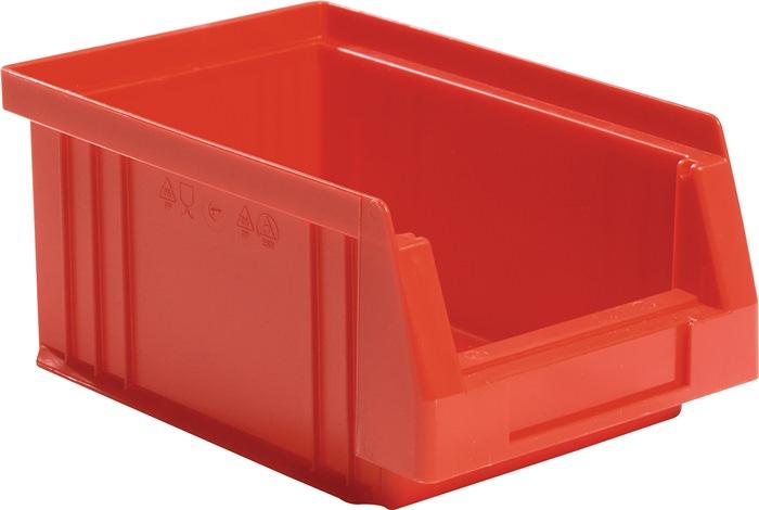 Boîte de rangement à  ouverture frontale PLK L164xl105xH75mm PP rouge LA-KA-PE_0