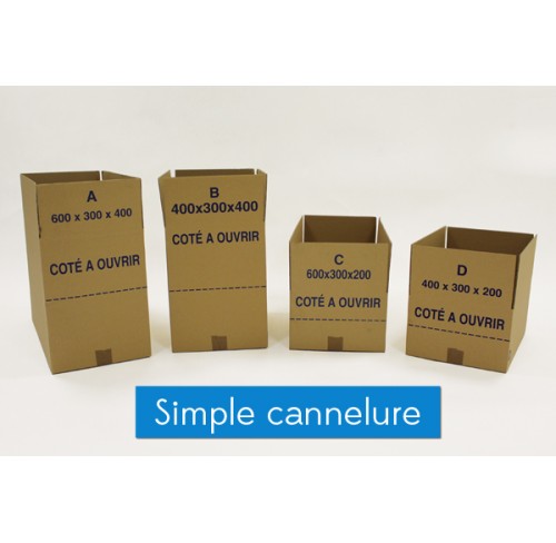 Caisse carton redoute simple cannelure_0