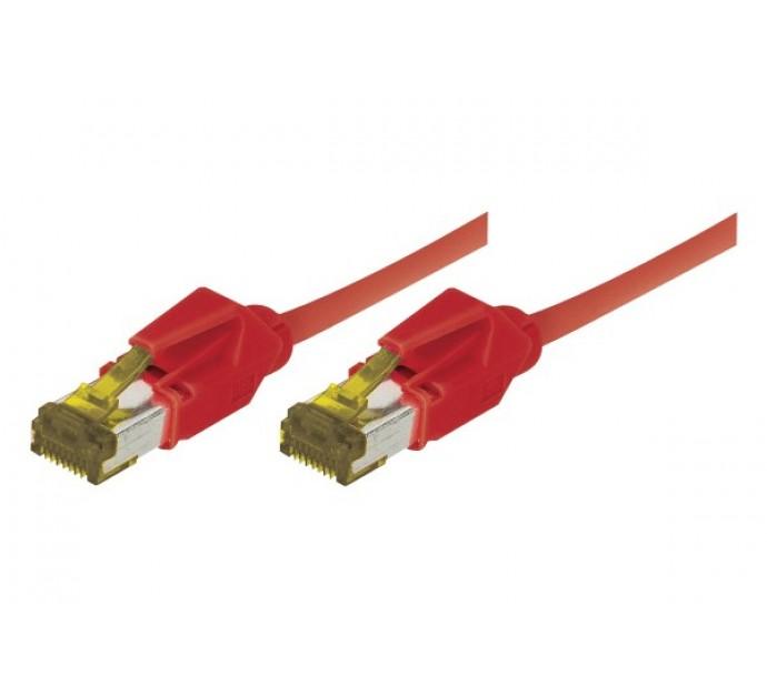 Cordon rj45 sur câble catégorie 7 s/ftp lsoh snagless rouge - 0,5 m 850057_0