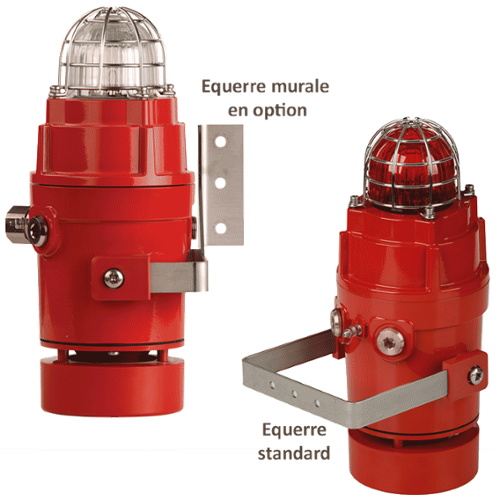 Combiné sonore et lumineux Antidéflagrant 114dB 10J-ATEX/IECEx  -  D1xC2X10R0246_0