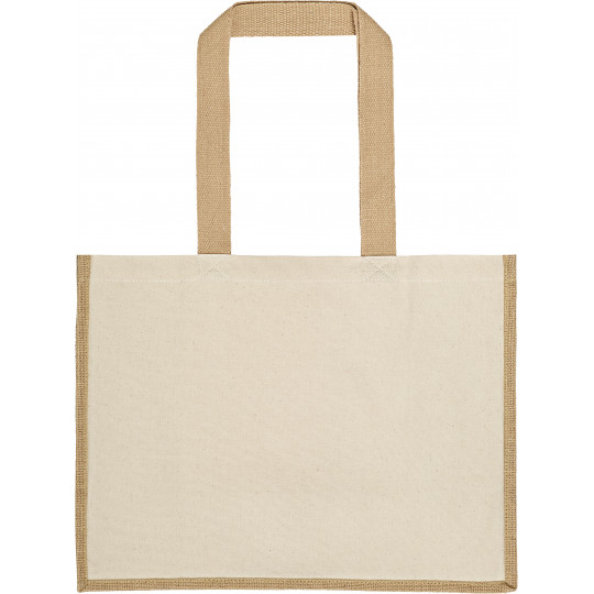 Sac Bi-Matière - Tote bag coton 320grs avec soufflets jute - Sunset SUNSE001/001_0