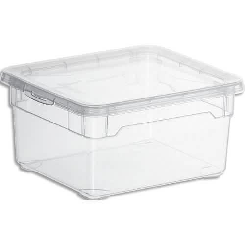 Sundis boîte clear box rangement polypropylène superposable combinable gamme clear box 2l 19 xh9x16,6 cm_0