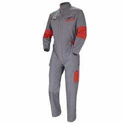 Cepovett - Combinaison de travail 1 Zip taille élastiquée Facity Gris / Rouge Taille 3XL - XXXL gris 3184378511898_0