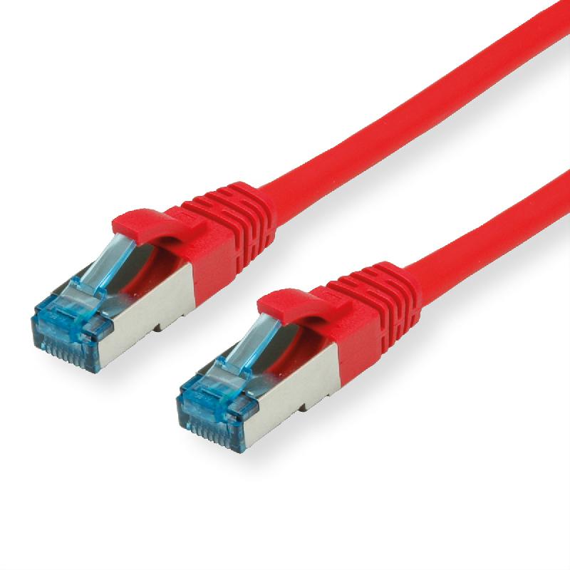 Cordon VALUE Cat.6A (Classe EA) / 10 Gigabit S/FTP, LSOH, rouge, 0,15 m_0