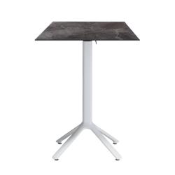 Restootab - Table haute pliable Nemo blanche pour extérieur pierre dark 60x60 - noir TB-NEMFF1-6060C-CUMA.D_0