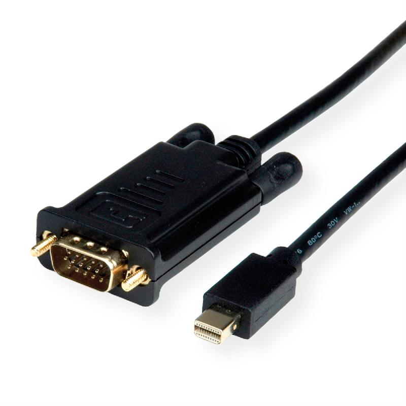 VALUE Câble Mini DisplayPort-VGA, MiniDP M - VGA M, noir, 5 m_0