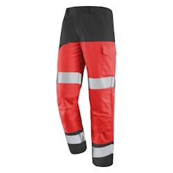 Cepovett - Pantalon avec poches genoux Fluo SAFE XP Rouge / Gris Taille S - S 3603624496807_0