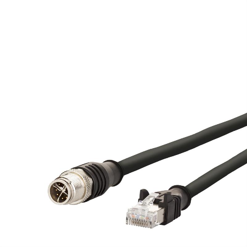 METZ CONNECT Câble Ethernet industriel M12-RJ45, codage X, noir, 1 m_0