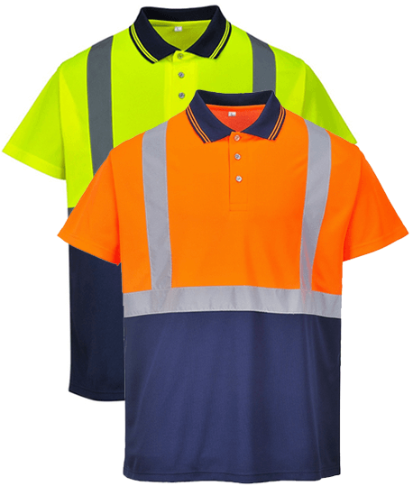 Polo haute visibilité Basics, Coloris : Orange Fluo, Taille : S_0