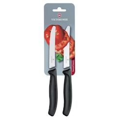 Set de couteaux à tomates et de table dentés Victorinox 11cm noirs (lot de 2) - CU553_0