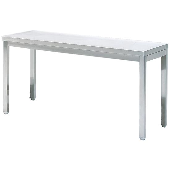 Table inox de travail sans étagère, sans dosseret, 1000x600 mm - STLT60100_0
