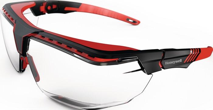 Lunettes de protection Avatar OTG catégorie EPI II branches noires/rouges, verres transp. Polycarbonate HONEYWELL_0