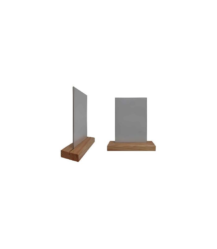 Porte menu de table en bois avec plexi A5 - Lot de 2 - Référence : PFN57PIN-PLEXIA5_0