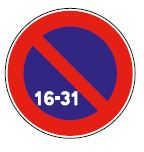 Panneau d'interdiction de stationner - B6a3_0