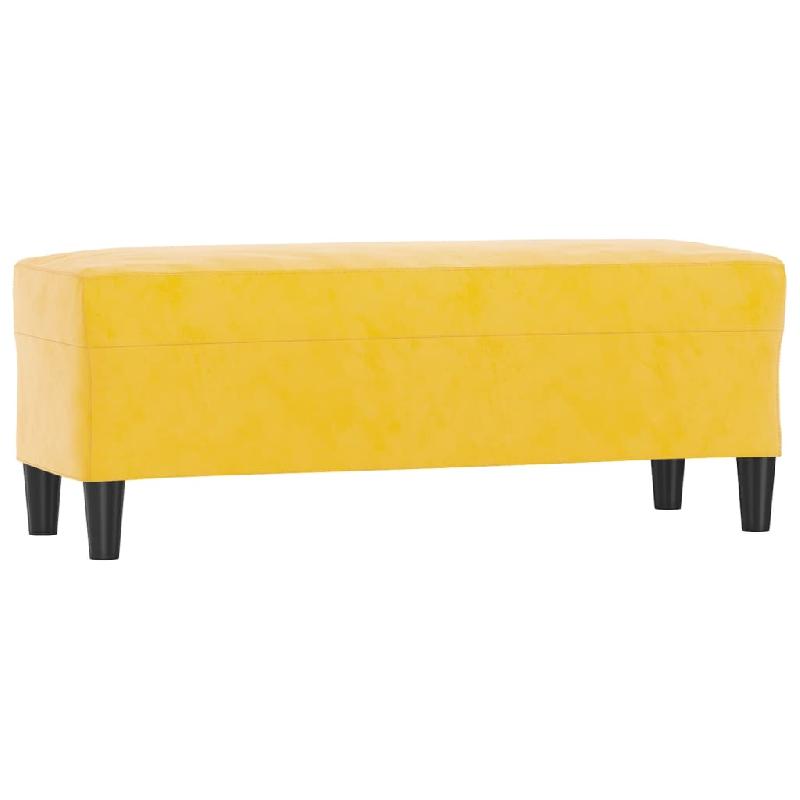 BANC BANQUETTE JAUNE 100 X 35 X 41 CM VELOURS 02_0010695_0