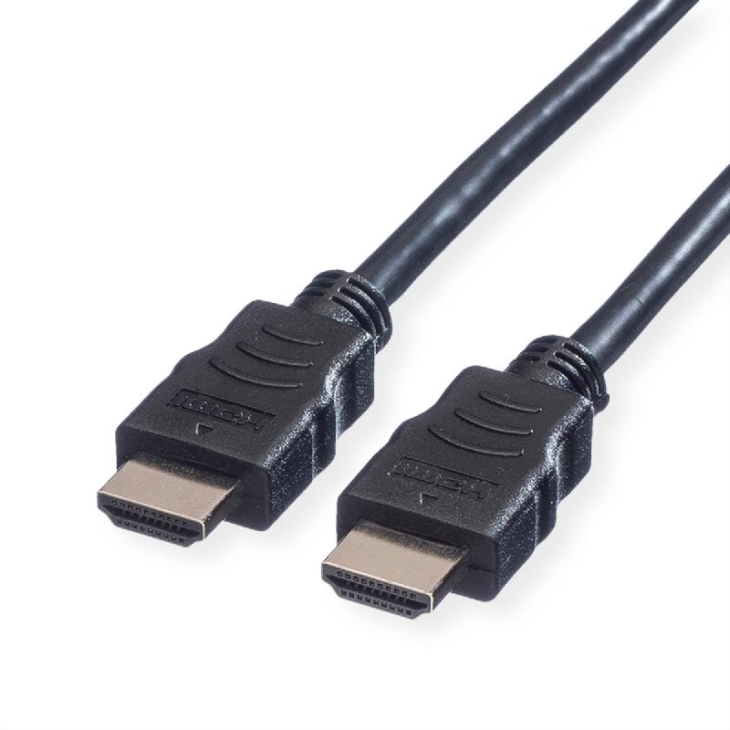 Câble HDMI High Speed avec Ethernet, connecteurs dorés, noir, 10 m_0