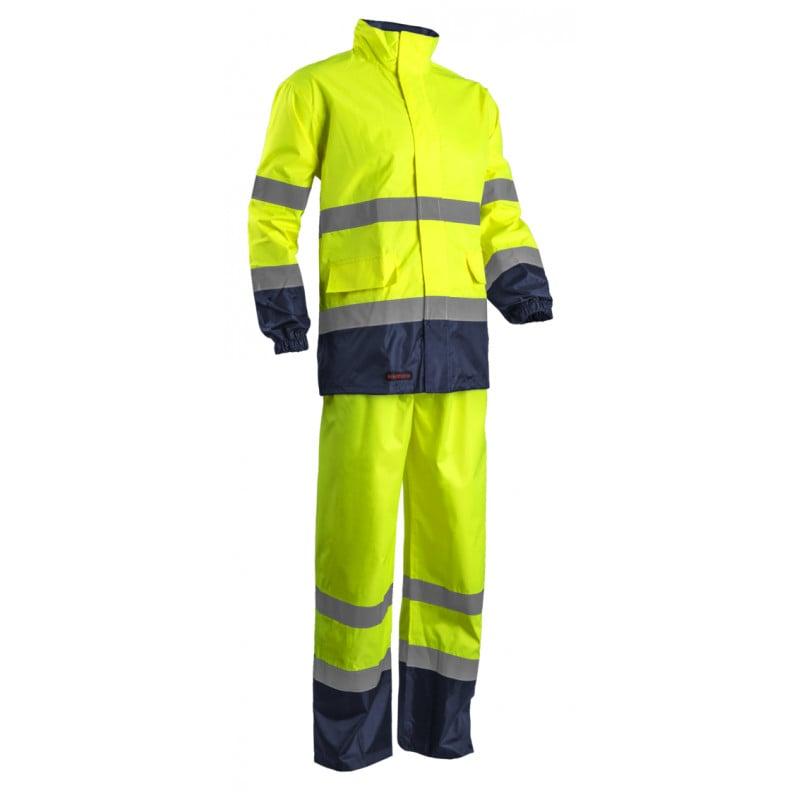 Ensemble de pluie - HI-WAY - 150D Oxford 100% PES enduit PU - Jaune HV/Marine - COVERGUARD | 7HWRY_0