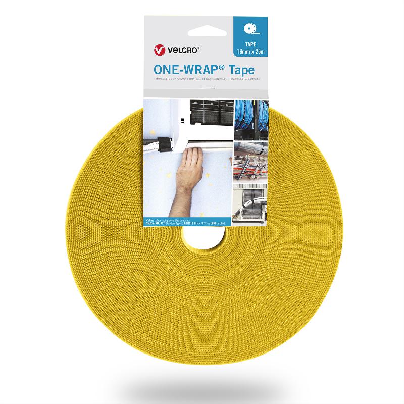 VELCRO® One Wrap® Bande 16 mm, jaune, 25 m_0