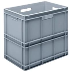 Bac gerbable standard norme Europe 600x400x280mm - Polypropylène gris - 53L - gris plastique polypropylène BPG1007_0