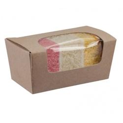 Colpac x 500 boîtes à Gâteau Kraft Compostable avec Fenêtre Papier - 685071582992_0