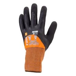 Coverguard - Gants anti-coupures en milieu humide coupure D avec double enduction latex EUROCUT L400 (Pack de 5) Orange Taille 7 - 5450564040601_0