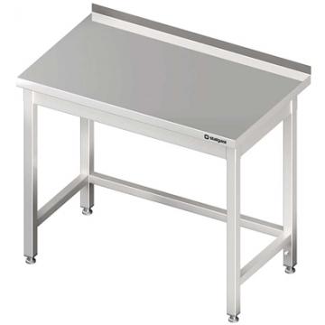 Table de travail inox adossée sans étagère 2000x600x900 soudée - 930036200_0