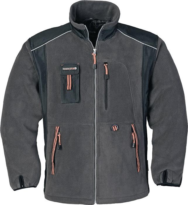 Veste polaire taille XL gris foncé/noir/orange 100 % PES TERRATREND_0