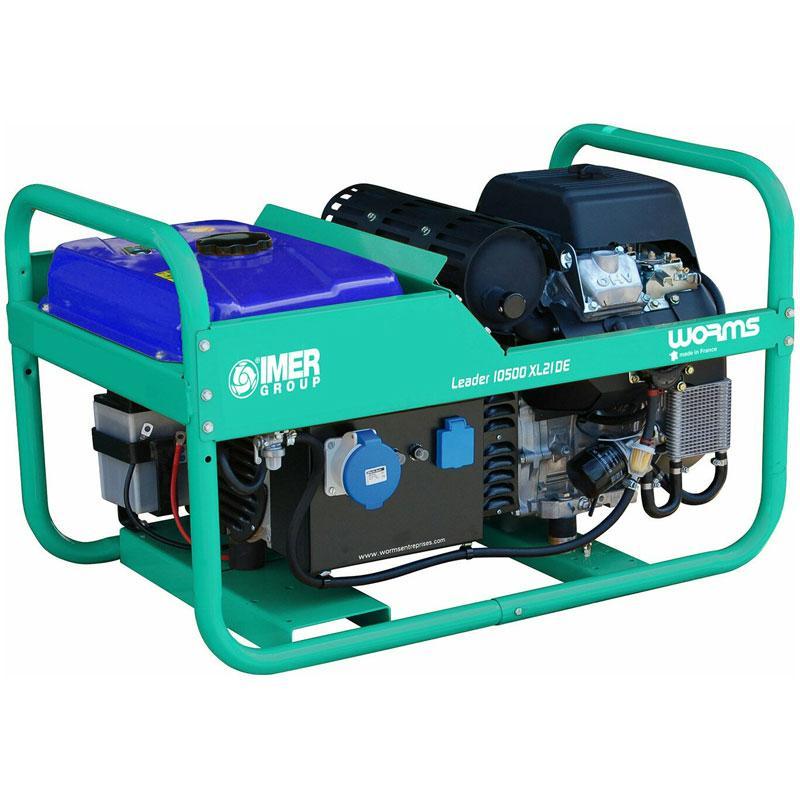 Groupe électrogène monophasé OHV essence LEADER 10500 XL21 avec DIFF + DE - 11,25 kVA - IMER - 2V0000030.1_0