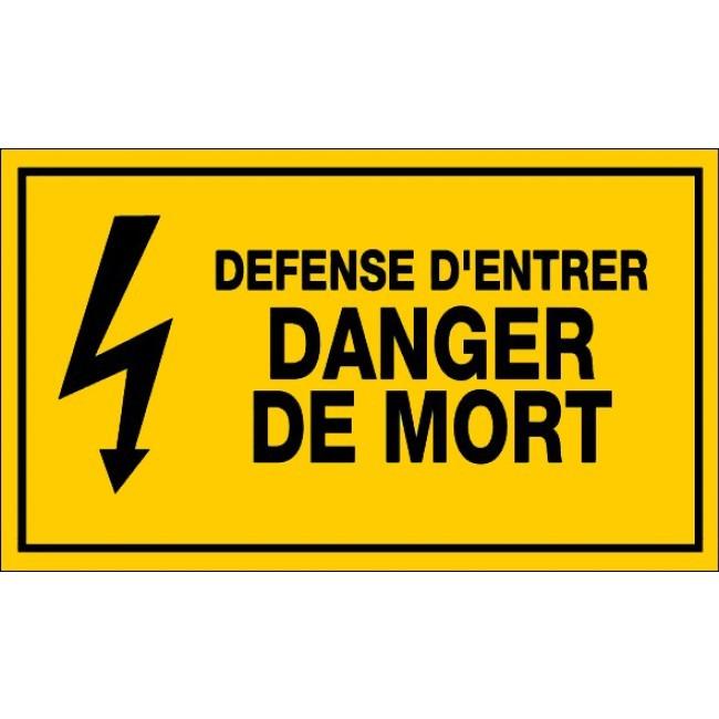 Panneaux rigides 330x200 mm jaune avertissements dangers - PNGPSC-NV10/DEDM_0