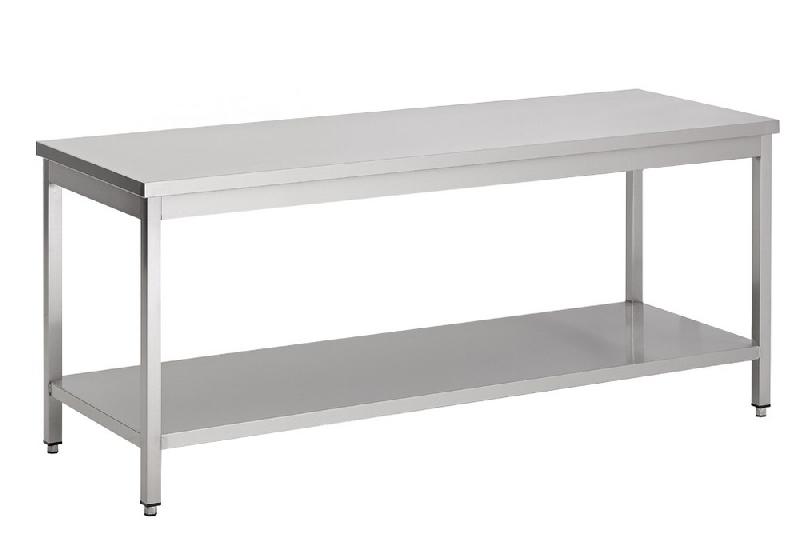 Table inox pro 600 avec étagère longueur 2400 - 7812.0053_0