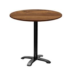 Restootab - Table ronde Ø80cm - modèle Bazila chêne hunton - marron fonte 3760371512560_0
