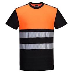 Portwest - Tee-shirt manches courtes haute visibilité PW3 Orange / Noir Taille 2XL - XXL 5036108351329_0