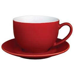 Tasses à cappuccino Olympia Café rouges 340 ml (lot de 12) - rouge Grès EQGK076_0