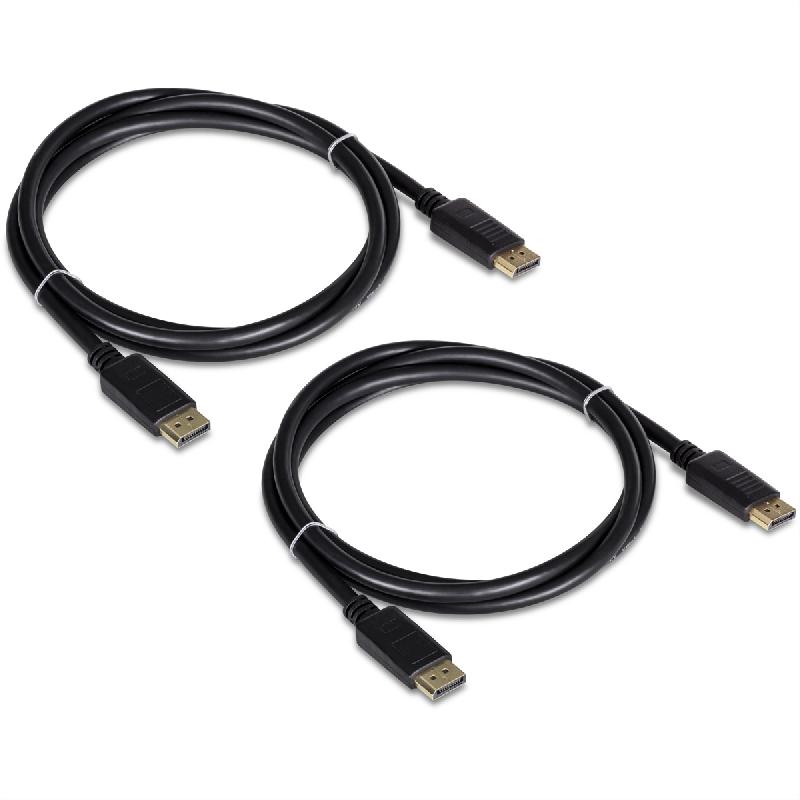 TRENDnet TK-DP06/2 Câble DiplayPort 1.2, Pack de 2, noir, 1,8 m_0