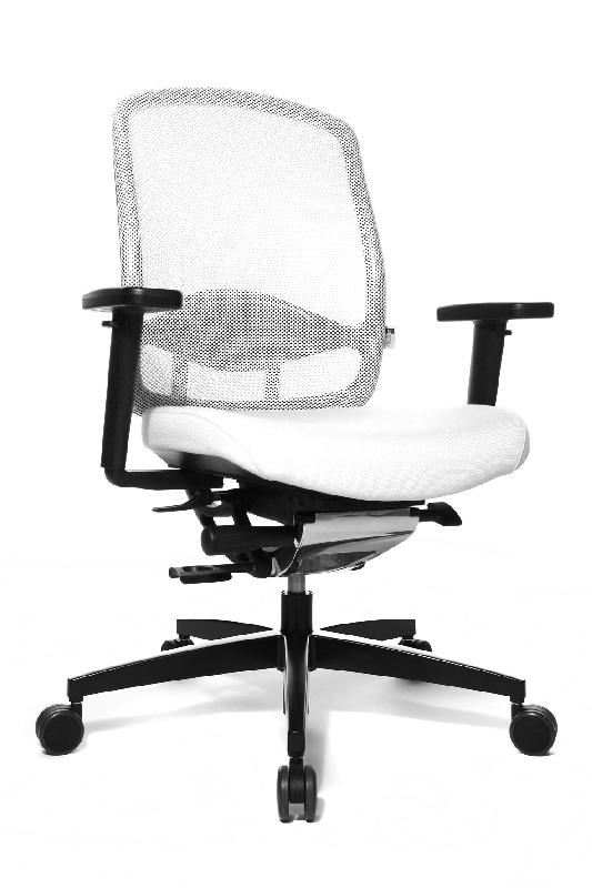 ALUMEDIC 5 / FAUTEUIL DE DIRECTION DOSSIER FILET ASSISE CUIR BLANC_0