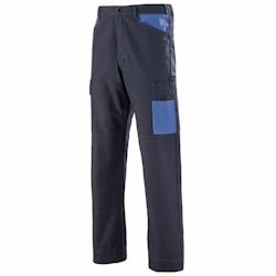 Cepovett - Pantalon de travail Coton majoritaire FACITY Bleu Marine / Bleu Roi Taille L - L bleu 3184376235949_0