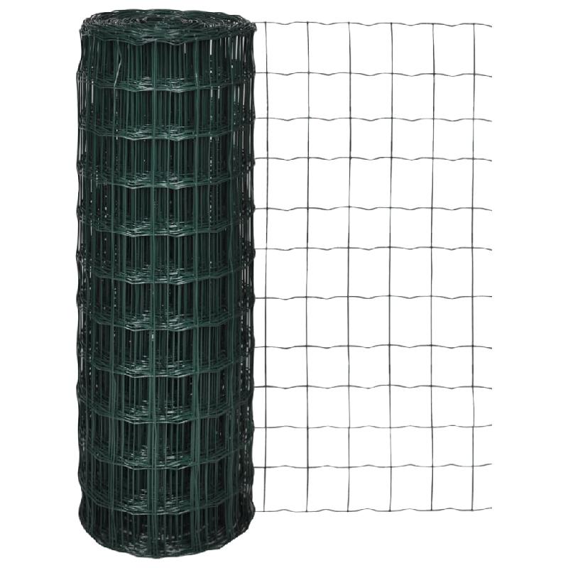 Vidaxl clôture euro acier 25 x 1,2 m vert 140592_0