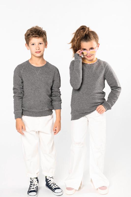 Sweat-shirt Bio manches raglan enfant - Réf: K490 - Kariban - 80% coton biologique / 20% polyester_0