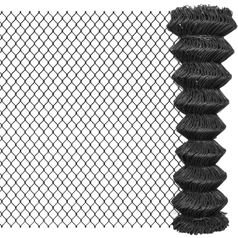 Vidaxl clôture à mailles acier 25 x 1,5 m gris 142431_0