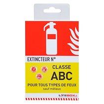 Panneau d'indication d'extincteur feux classe ABC_0