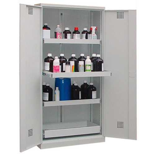 Armoire polyvalente haute à tiroirs 2 portes pour produits dangereux - Réf AMS 15300 - BIOLAB_0