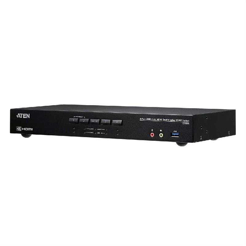 ATEN CS1844 Commutateur KVM deux affichages HDMI 4K 4 ports USB 3.0_0