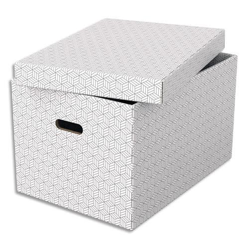 Esselte boîte de rangement/cadeau, lot de 3, grand format, blanc, 628286_0