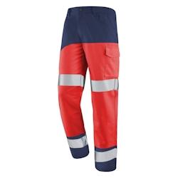 Cepovett - Pantalon de travail Fluo SAFE XP Rouge / Bleu Marine Taille XS - XS 3603624532239_0