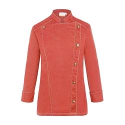 KARLOWSKY Veste de cuisine femme, jean , manches longues , VINTAGE RED , 36 - 36 rouge 4040857044051_0